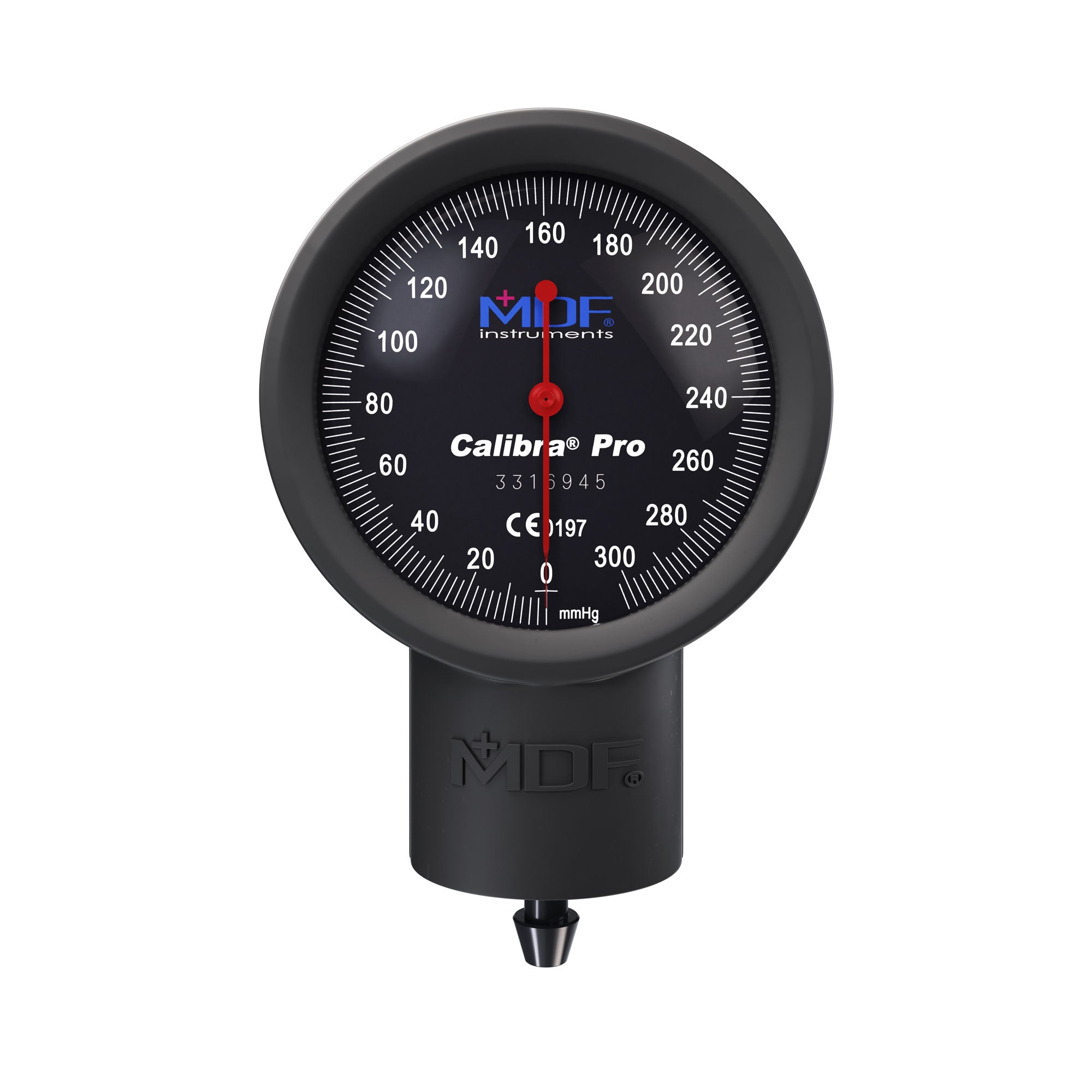 Sphygmomanometer MDF Instruments Calibra Pro Black Pocket Aneroid Manual Blood Pressure Monitor Extra Large Easy to Read Gauge with Gauge Guard
