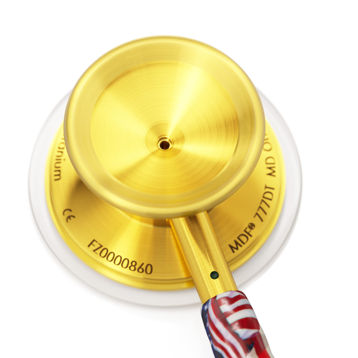 MD One® Epoch® Titanium Adult Stethoscope - USA/Gold - Engraving