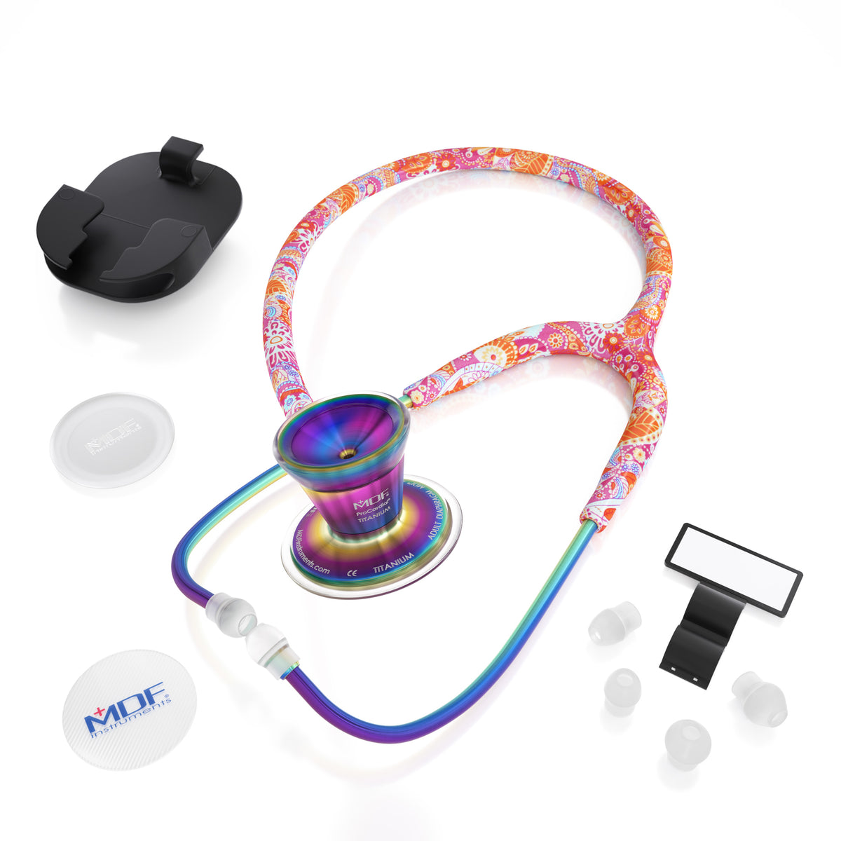 Stethoscope MDF Instruments Royal Dutch Paisley Kaleidoscope ProCardial Titanium Cardiology
