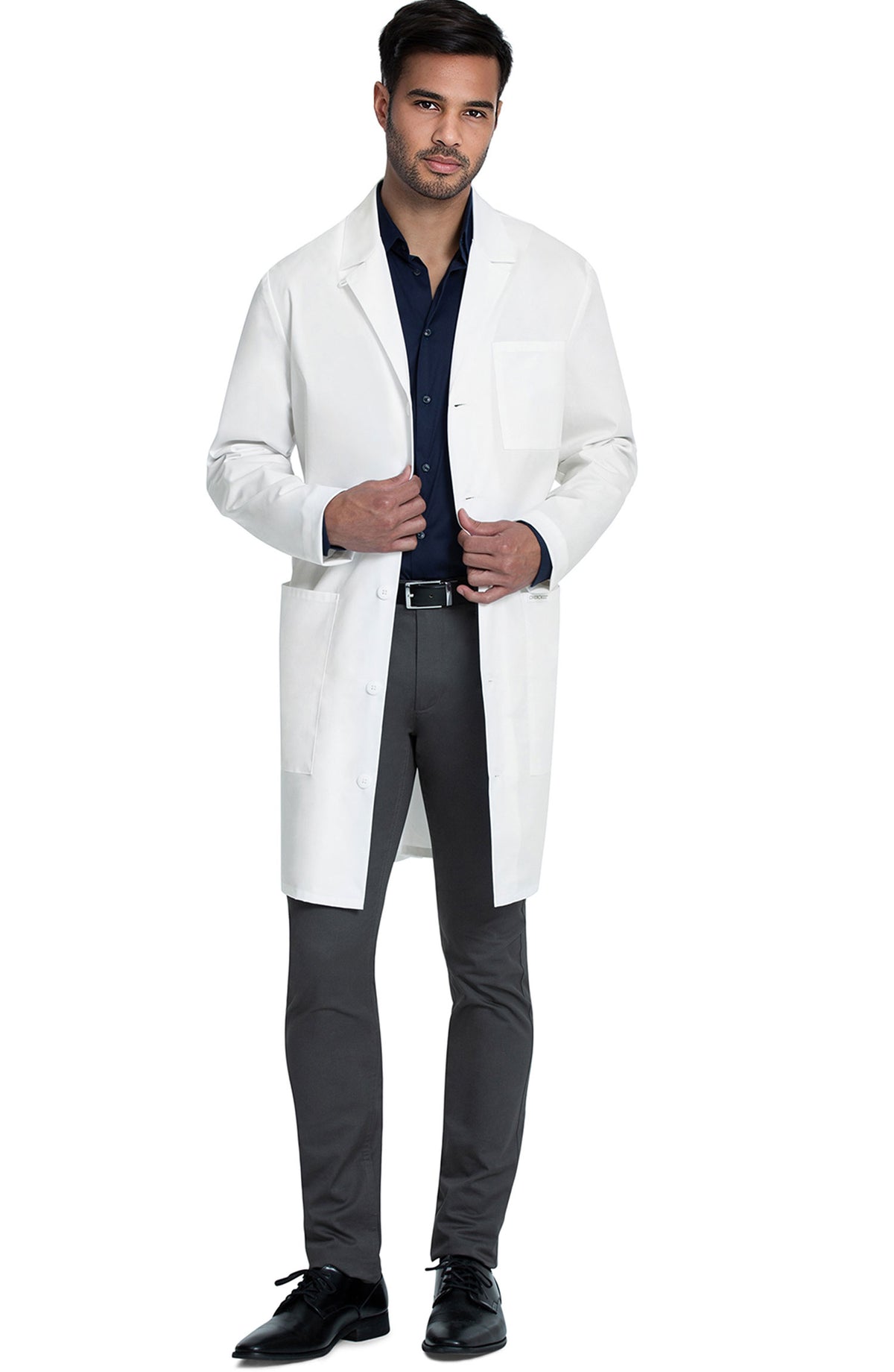Men's Full Length Lab Coat White Cherokee MDF Instruments
