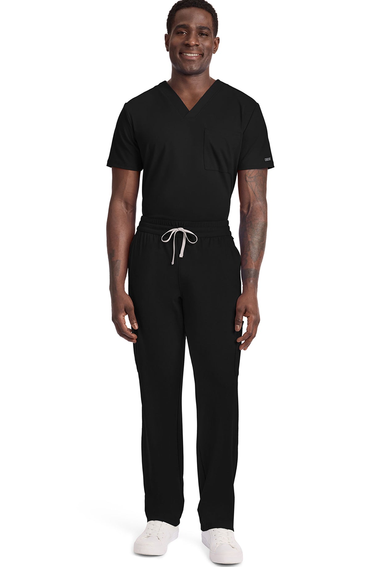 Men's Scrub Pants Straight Leg Black Cherokee Achieve MDF Instruments CK036