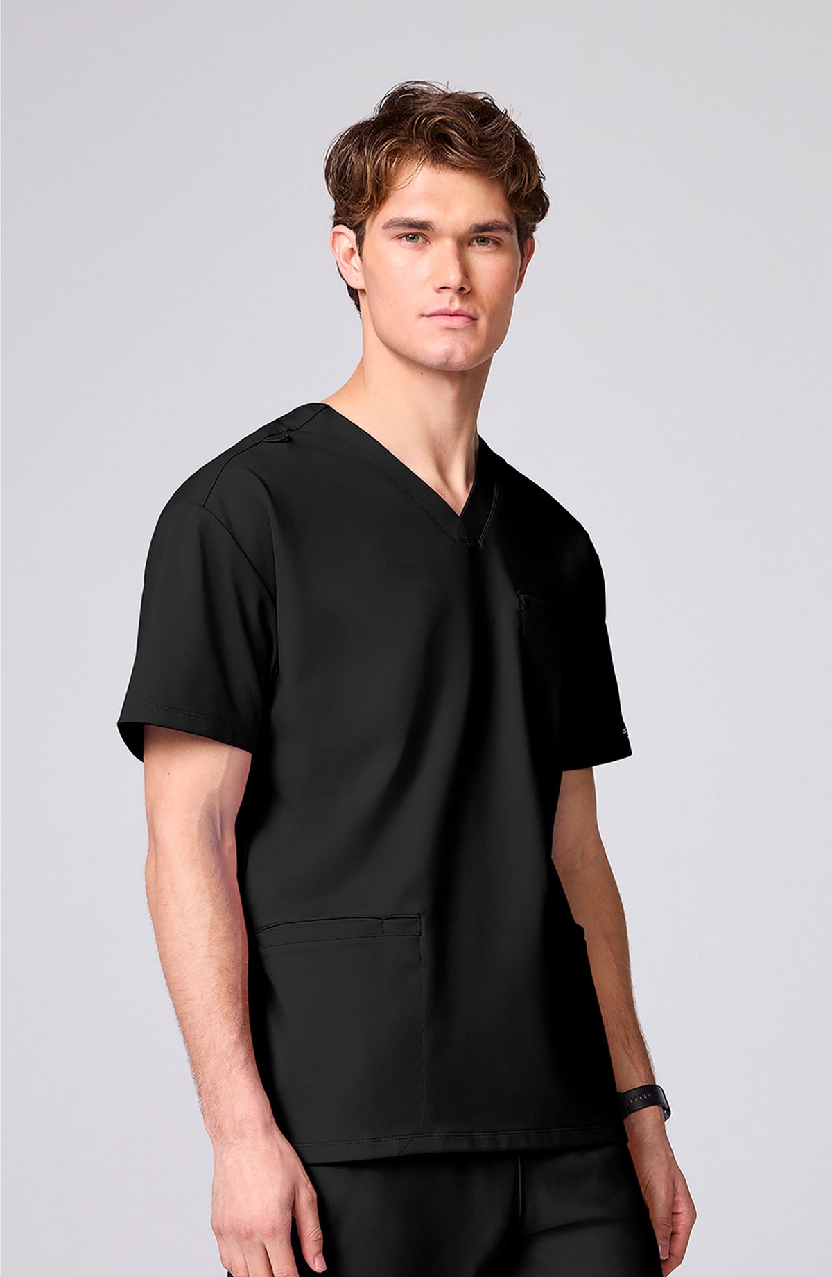 Men's Scrub Top 3 Pockets Black Cherokee Achieve MDF Instruments CK00037