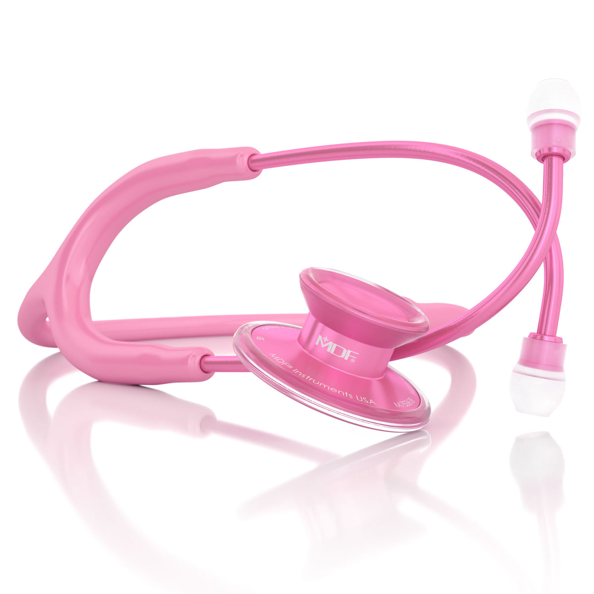 Pink Stethoscope MDF Instruments Acoustica Lightweight Dual Head Cosmo Light Pink and Pinkore
