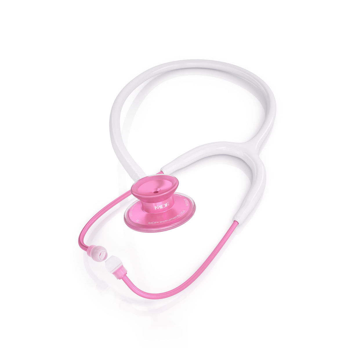 Pink Stethoscope MDF Instruments Acoustica Lightweight Dual Head BlaBlanc White and Pinkore