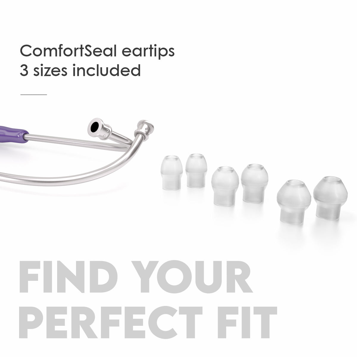 Stethoscope MDF Instruments MD One Stainless Steel Adult Dual Head Purple Rain 3 Sizes of ComfortSeal Eartips Included