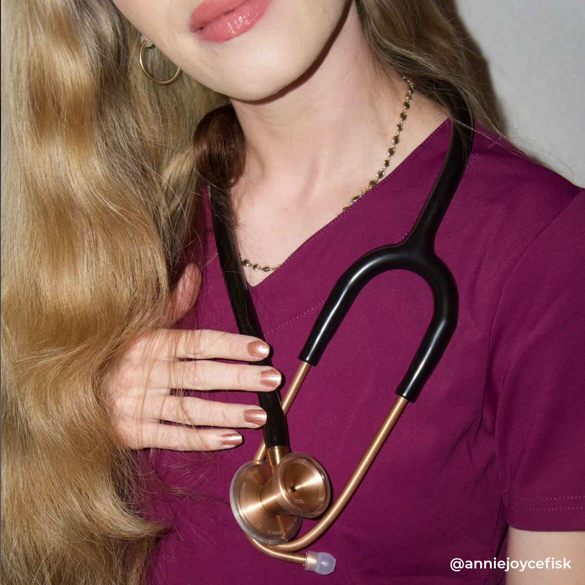 Stethoscope for Medical Professionals MDF Instruments ProCardial Titanium Cardiology Rose Gold and Black