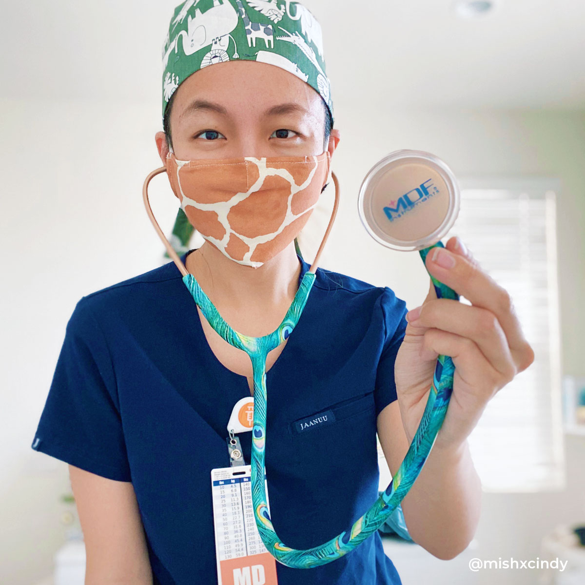 Stethoscope MDF Instruments ProCardial Titanium Cardiology Peacock Rose Gold