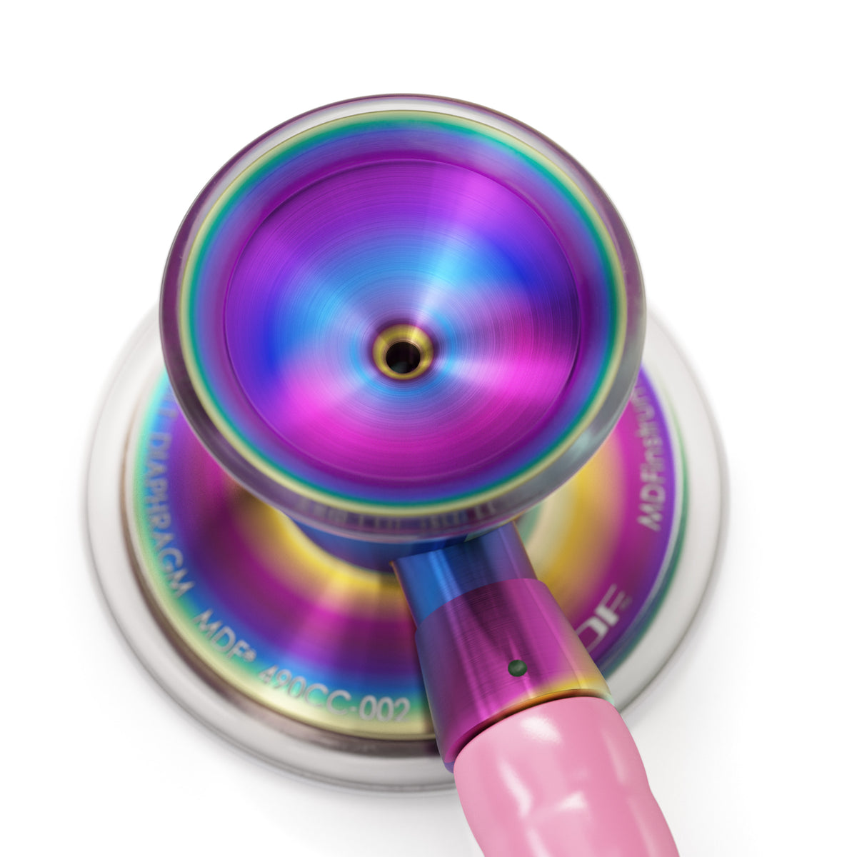 ProCardial Titanium Stethoscope MDF Instruments Cosmo Light Pink Kaleidoscope Engraving