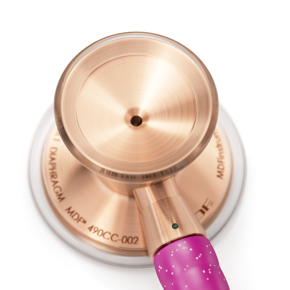 Stethoscope MDF Instruments ProCardial Titanium Cardiology Mprint Bright Pink Glitter Rose Gold Engraving
