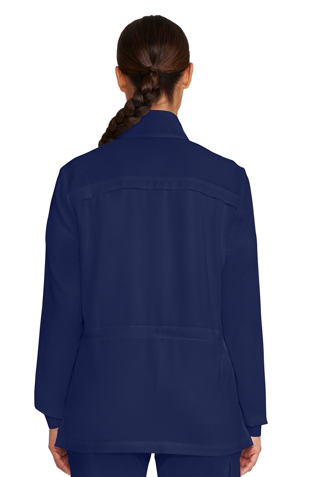 Women's Scrub Jacket Zip Front Utility Navy Healing Hands Quest MDF Instruments