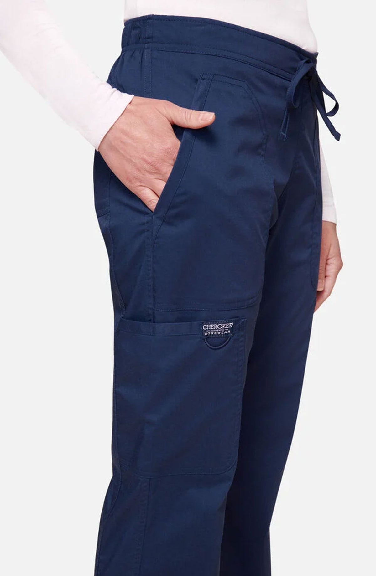 Women's Scrub Pants Cargo Navy Cherokee Workwear Revolution MDF Instruments WW120