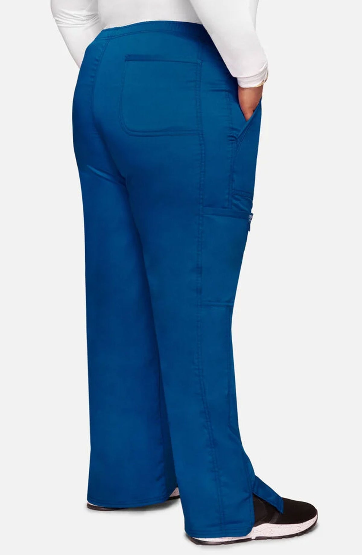 Women's Scrub Pants Cargo Royal Blue Cherokee Workwear Revolution MDF Instruments WW120