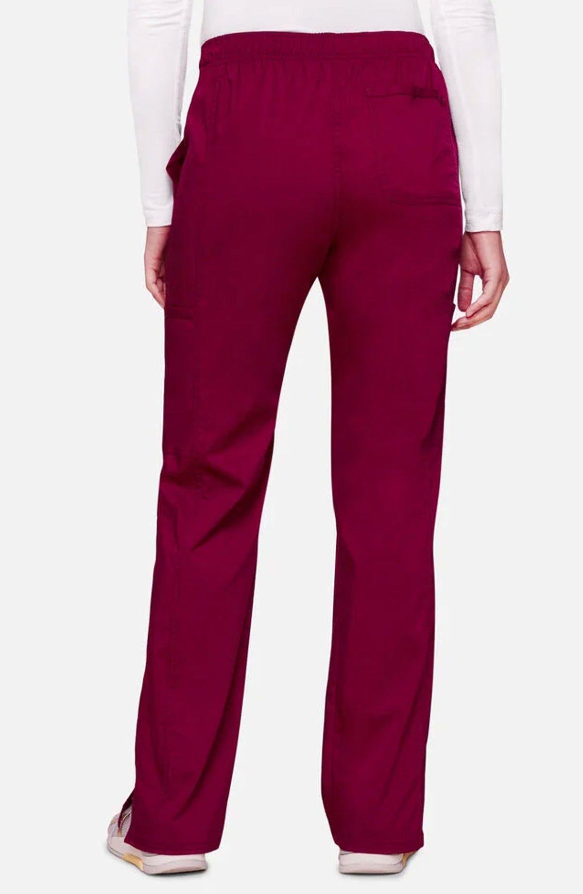 Women's Scrub Pants Cargo Wine Burgundy Cherokee Workwear Revolution MDF Instruments WW120