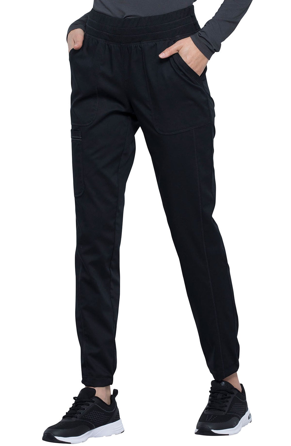 Women's Scrub Pants Joggers Black Cherokee Workwear Revolution MDF Instruments WW011