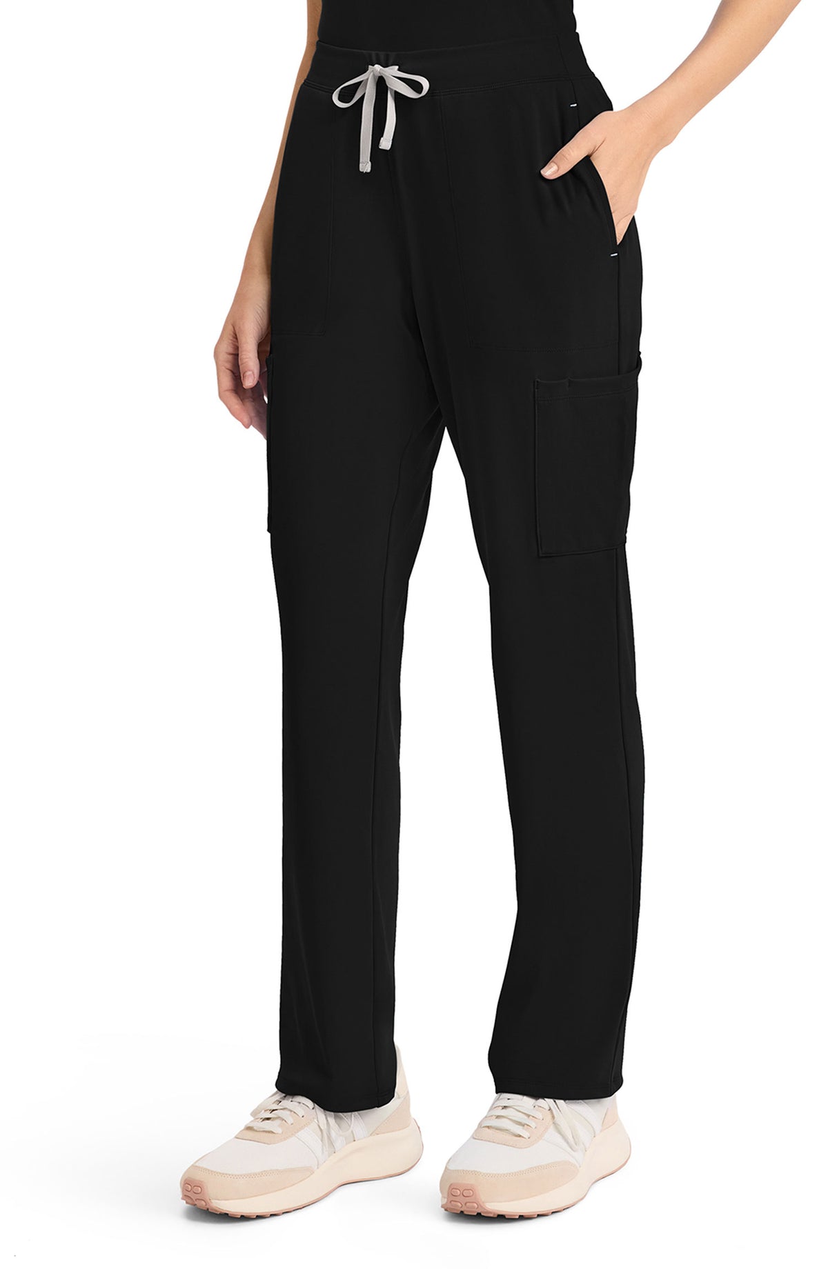 Women's Scrub Pants Straight Leg Black Cherokee Achieve MDF Instruments CK096
