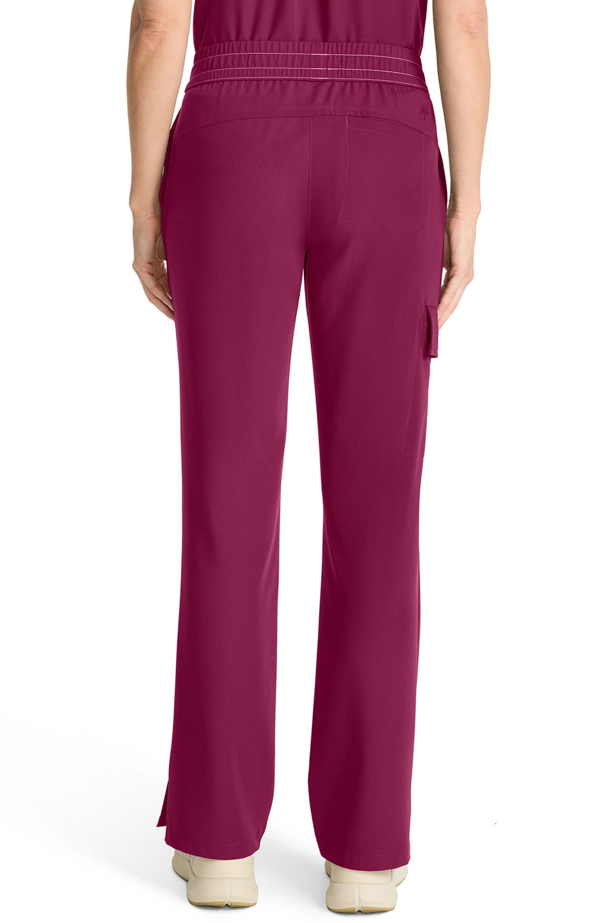 Women's Scrub Pants Straight Leg Cargo Wine Healing Hands MDF Instruments HH153