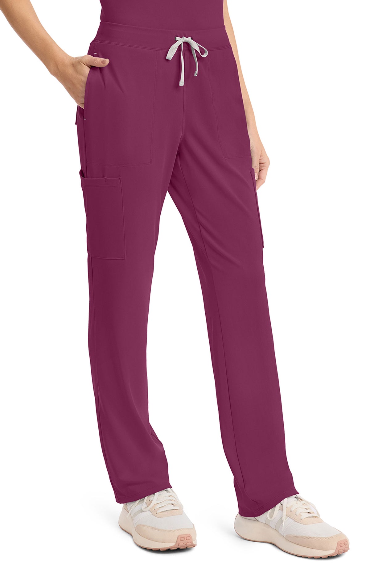 Women's Scrub Pants Straight Leg Wine Cherokee Achieve MDF Instruments CK096