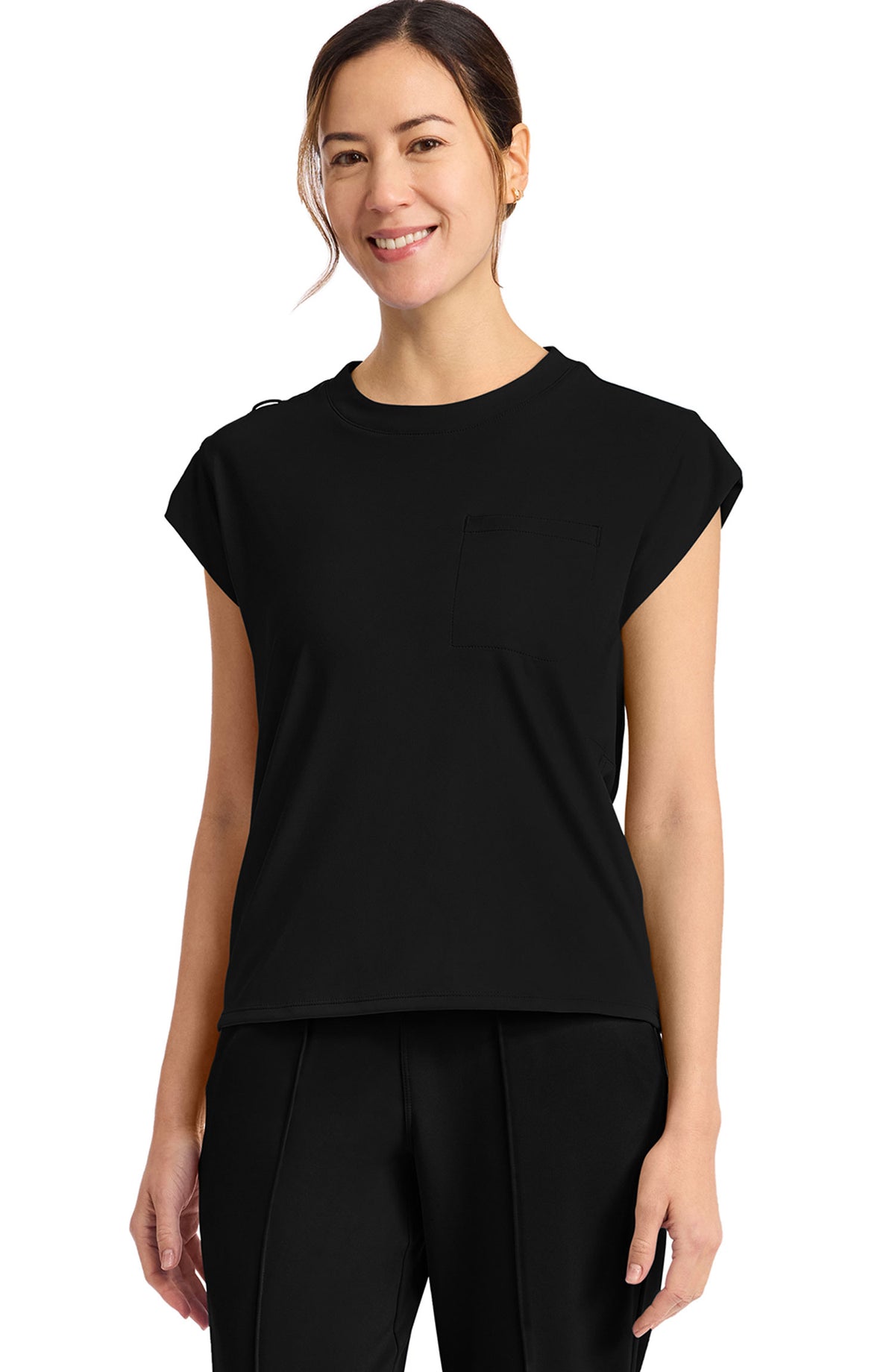 Scrubs MDF Instruments Cherokee Achieve Women's Crew Neck Top CK936 Black