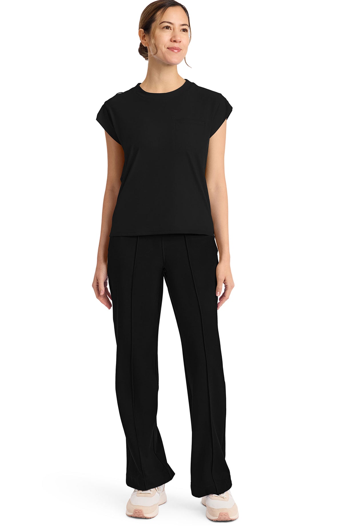 Scrubs MDF Instruments Cherokee Achieve Women's Crew Neck Top CK936 Black