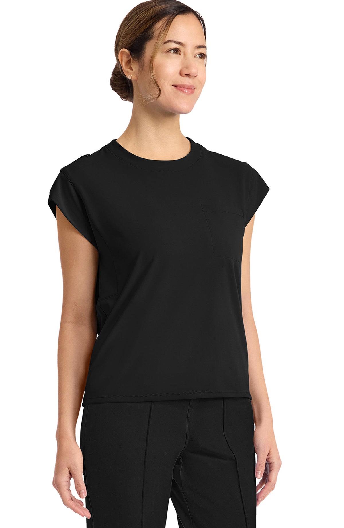Scrubs MDF Instruments Cherokee Achieve Women's Crew Neck Top CK936 Black
