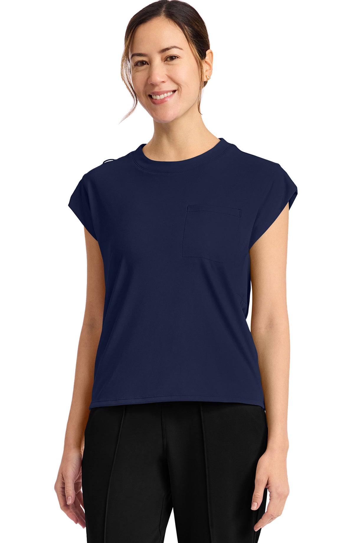 Scrubs MDF Instruments Cherokee Achieve Women's Crew Neck Top CK936 Navy