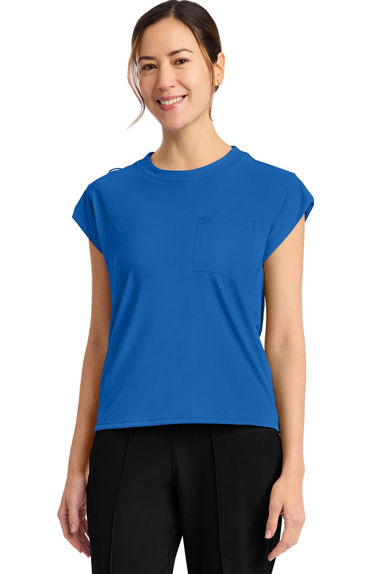 Scrubs MDF Instruments Cherokee Achieve Women's Crew Neck Top CK936 Royal Blue