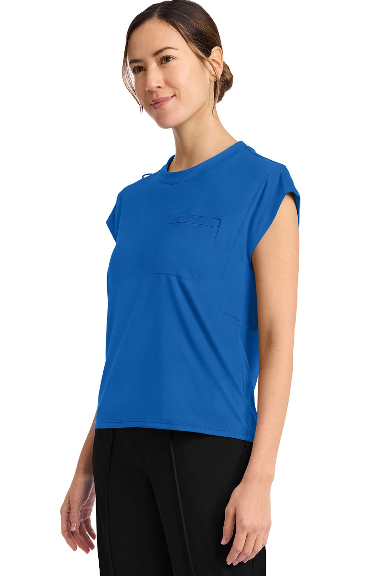 Scrubs MDF Instruments Cherokee Achieve Women's Crew Neck Top CK936 Royal Blue