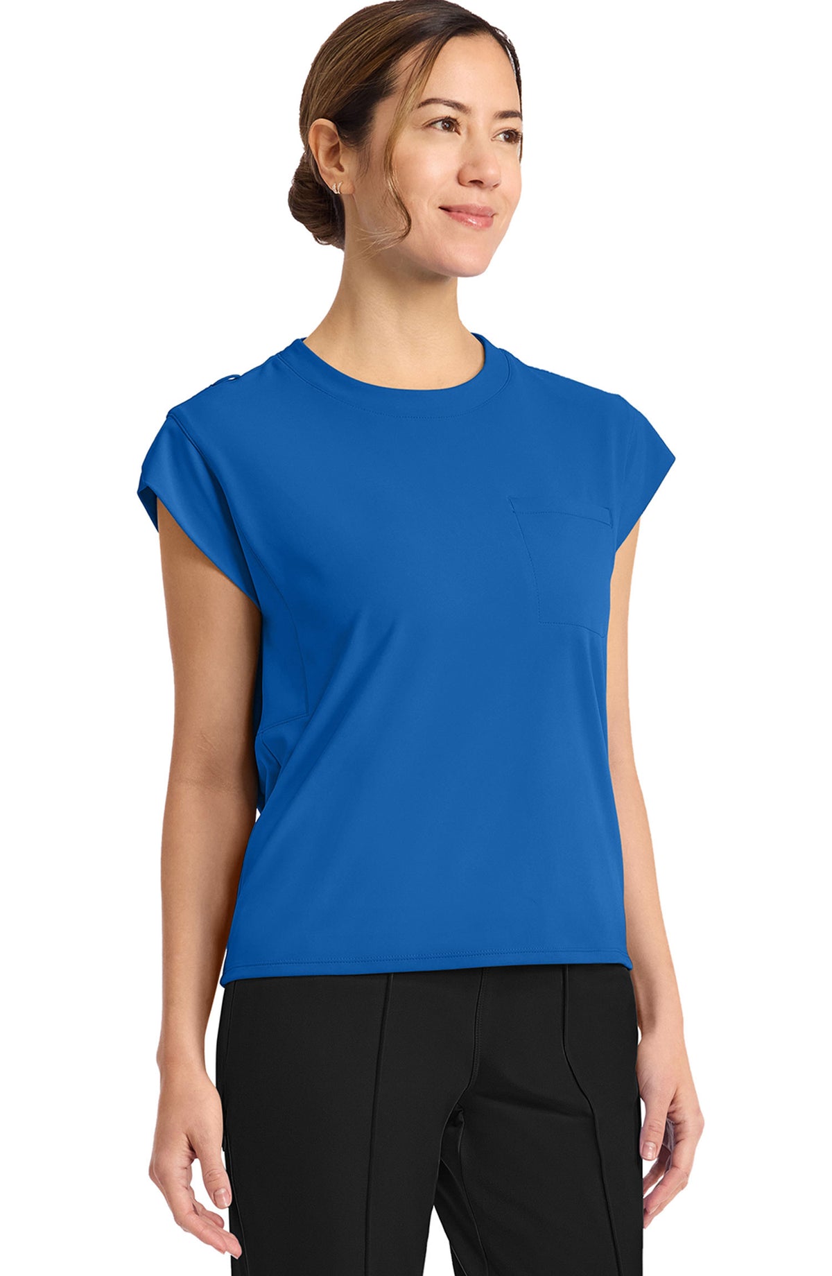 Scrubs MDF Instruments Cherokee Achieve Women's Crew Neck Top CK936 Royal Blue