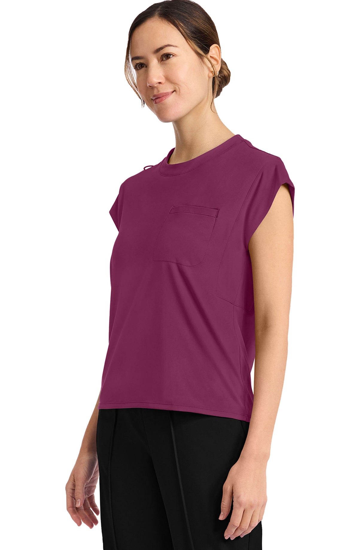 Scrubs MDF Instruments Cherokee Achieve Women's Crew Neck Top CK936 Wine