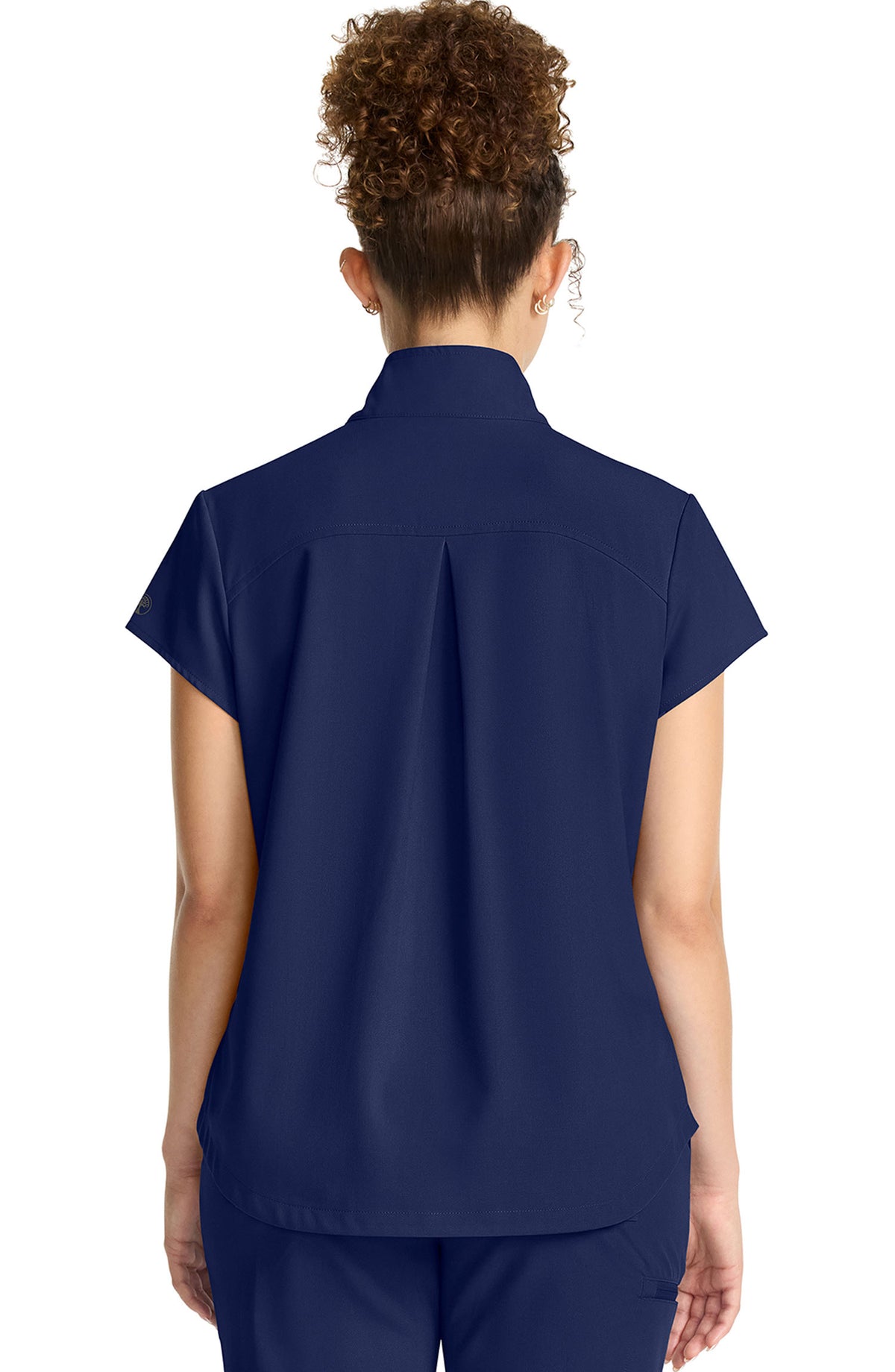 Women's Scrub Top Quarter Zip Navy Healing Hands MDF Instruments HH752