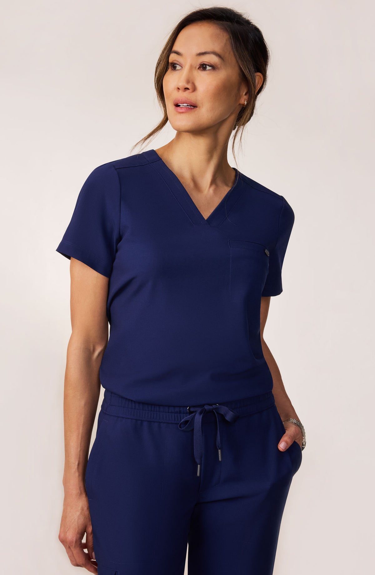Women's Scrub Top Tuck-In V-Neck Healing Hands Quest Medical Apparel MDF Instruments HH755