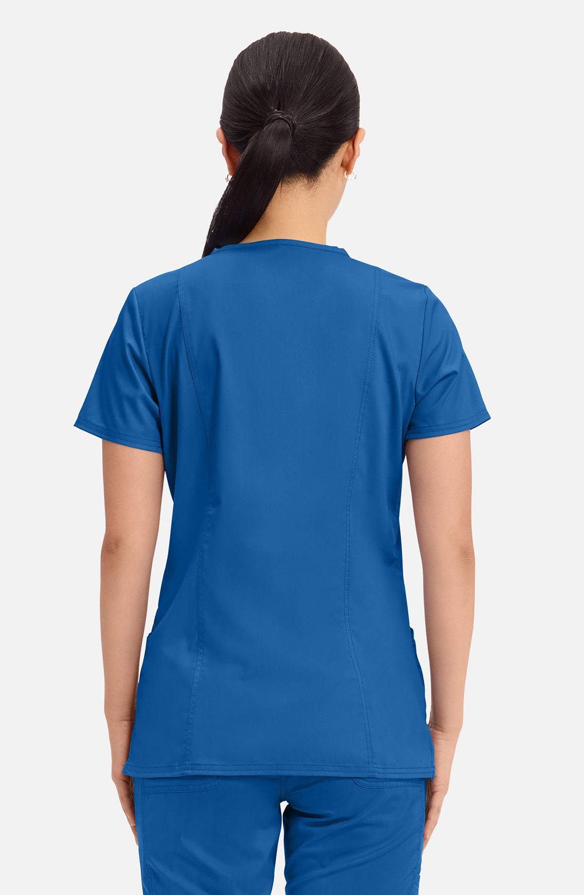 Women's Scrub Top V-Neck Royal Blue Cherokee Workwear Revolution MDF Instruments WW620