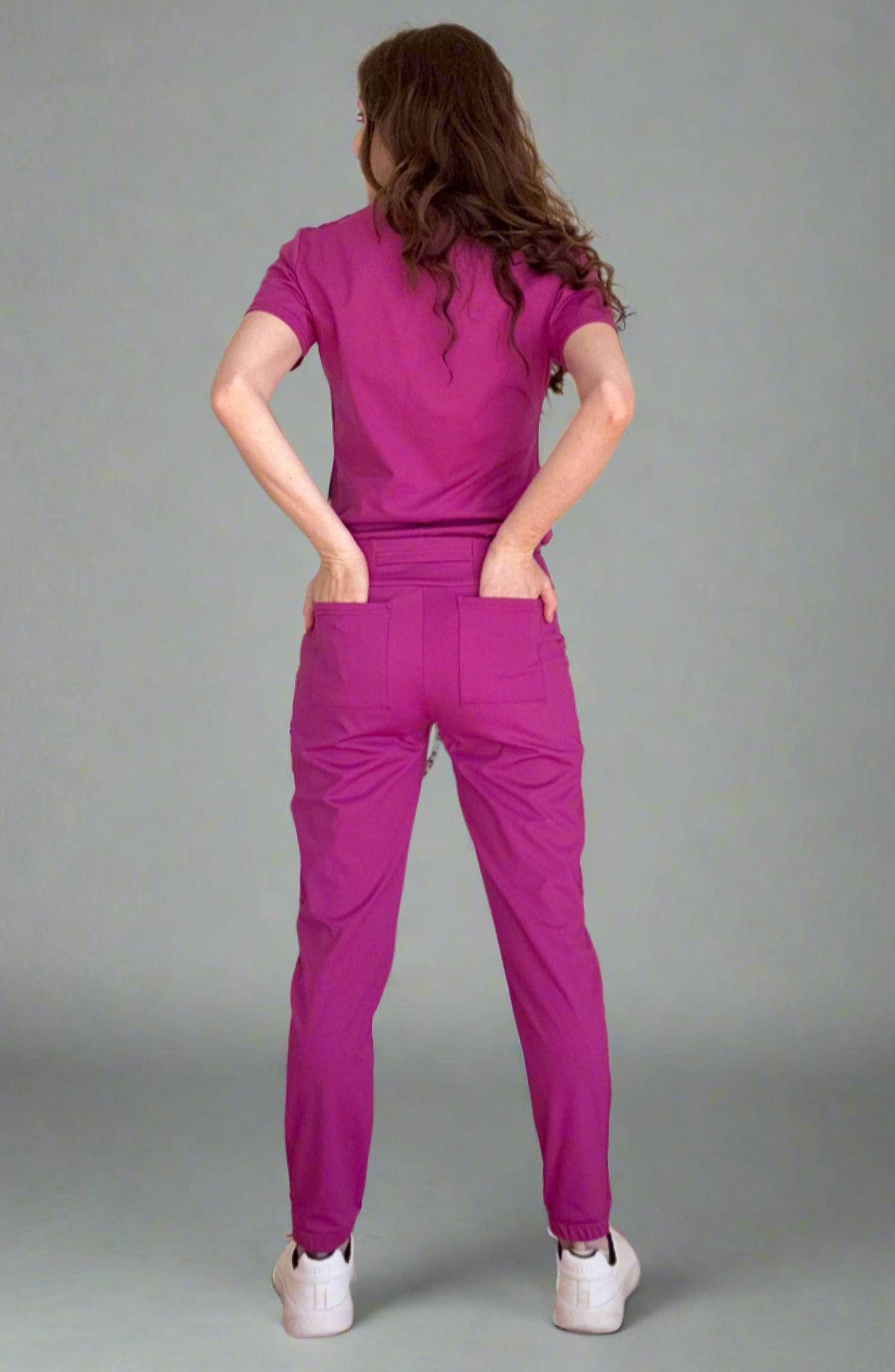 Women's Scrubs Jogger Pants Magenta Pink OliveUs MDF Instruments