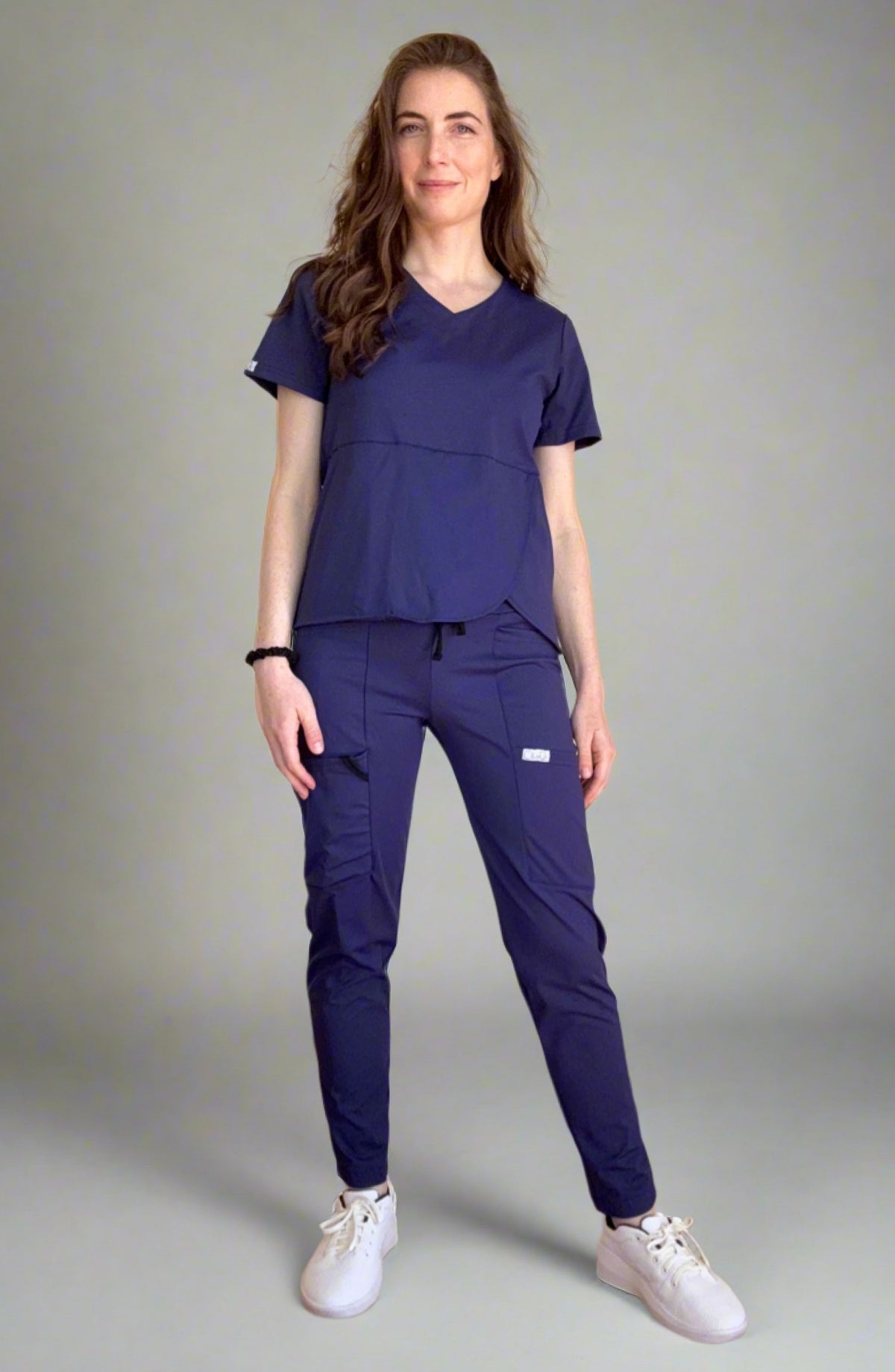 Women's Scrubs Pendulum Top Dark Navy Blue OliveUs MDF Instruments