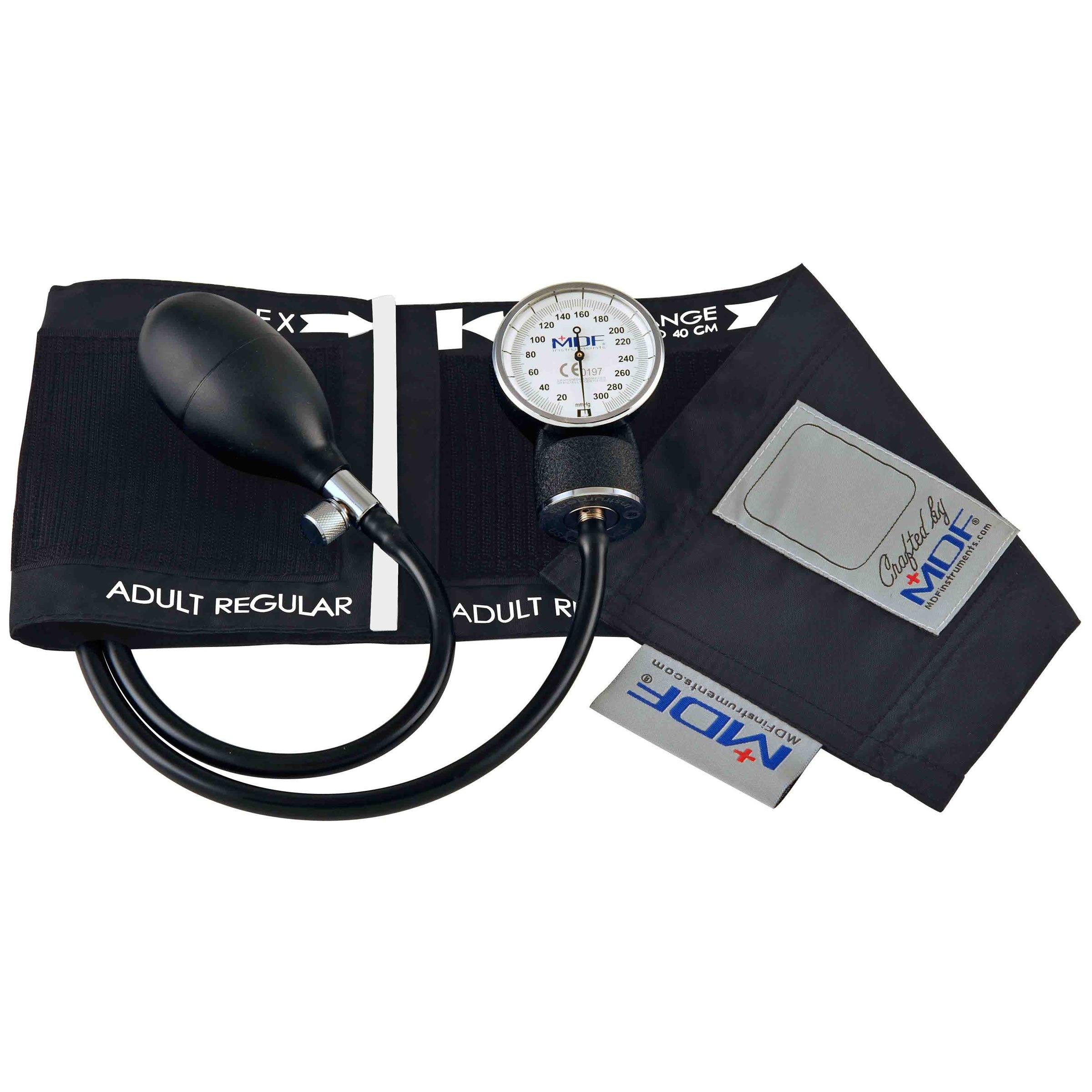 Sphygmomanometer MDF Instruments Calibra Black Pocket Aneroid Manual Blood Pressure Monitor