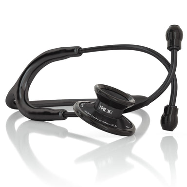 All Black Stethoscope MDF Instruments Acoustica Lightweight Dual Head BlackOut