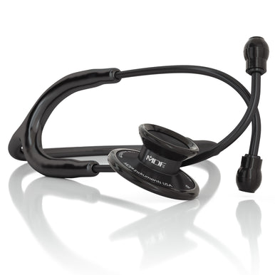 All Black Stethoscope MDF Instruments Acoustica Lightweight Dual Head BlackOut