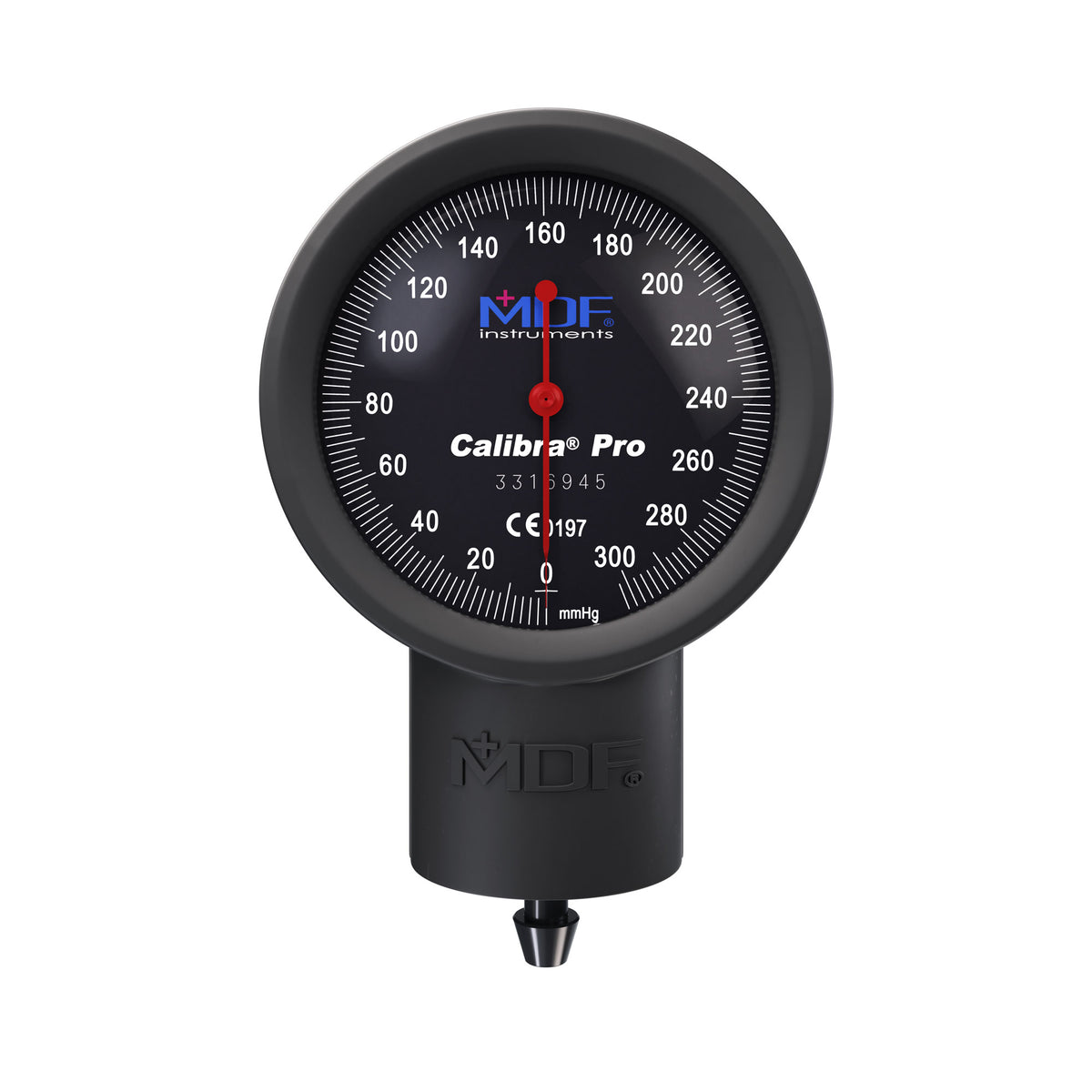 Sphygmomanometer MDF Instruments Calibra Pro Black Pocket Aneroid Manual Blood Pressure Monitor Extra Large Easy to Read Gauge with Gauge Guard