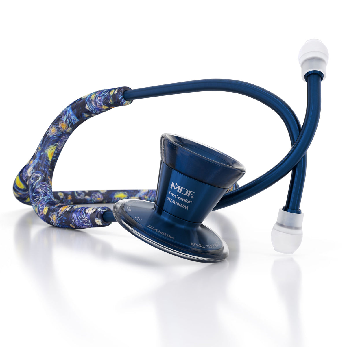 Blue Stethoscope MDF Instruments ProCardial Titanium Cardiology Mprint Go Van Gogh and Capridium