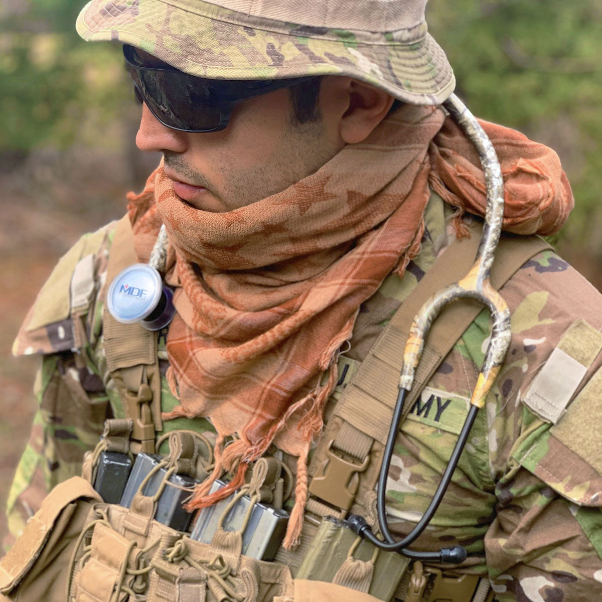 Camo Stethoscope for Medical Professionals MDF Instruments ProCardial Titanium Cardiology Mprint Realtree Edge Woods Camouflage BlackOut