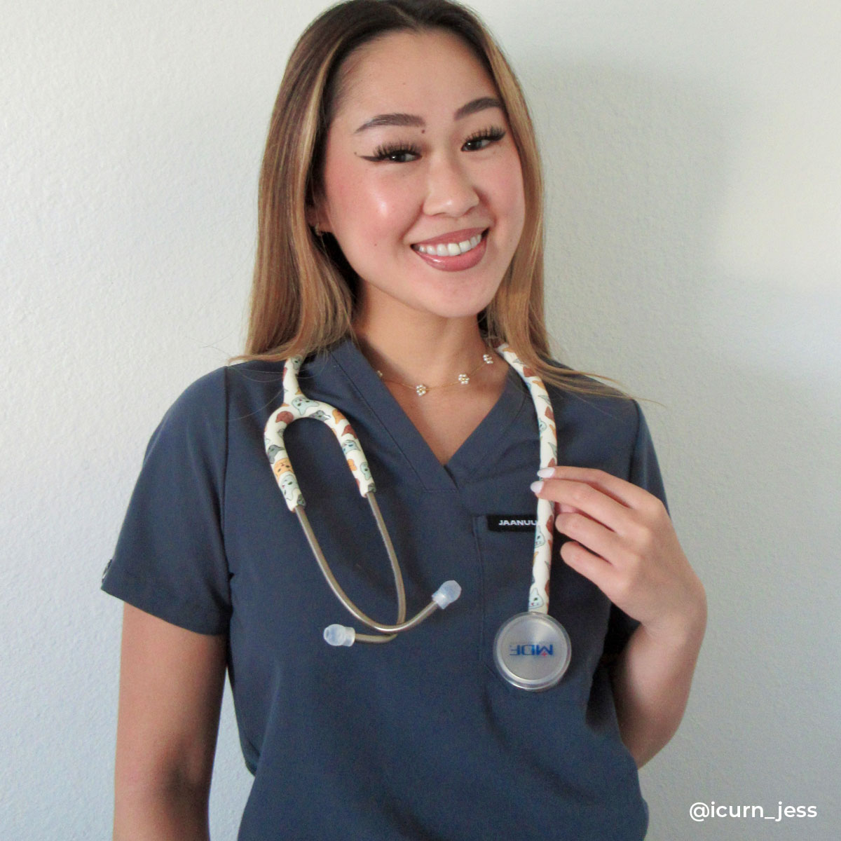 Cat Print Stethoscope for Medical Professionals and Veterinarians MDF Instruments ProCardial Titanium Cardiology Mprint Purrfect