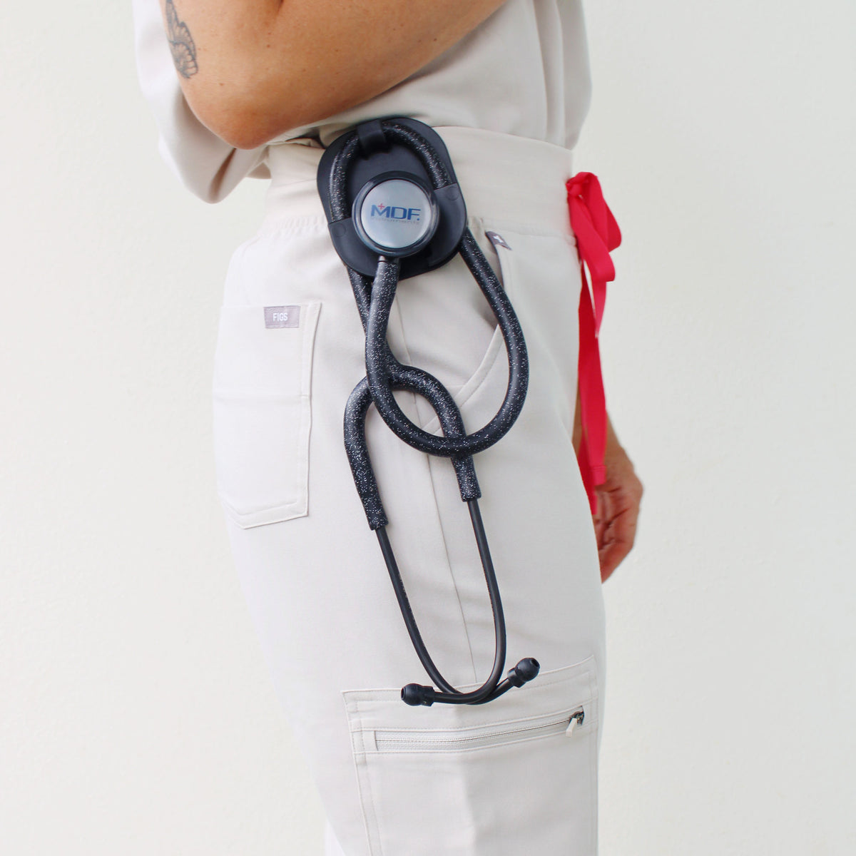 Stethoscope MDF Instruments ProCardial Titanium Cardiology Mprint Black Glitter and BlackOut