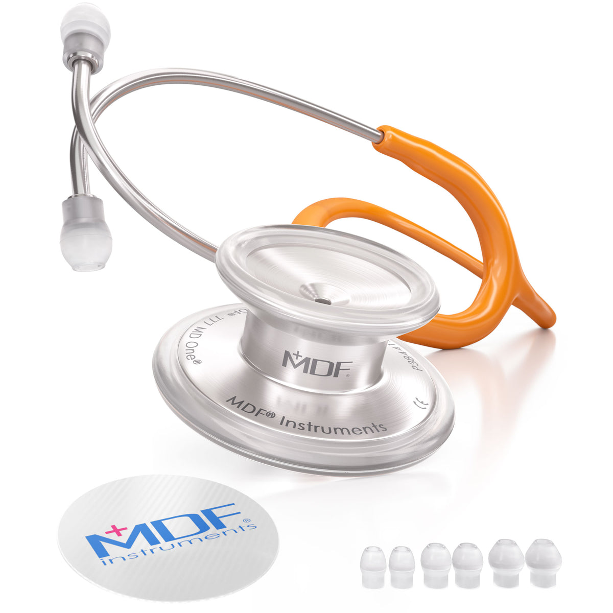 Stethoscope MDF Instruments MD One Stainless Steel Adult Dual Head Vitamin Orange