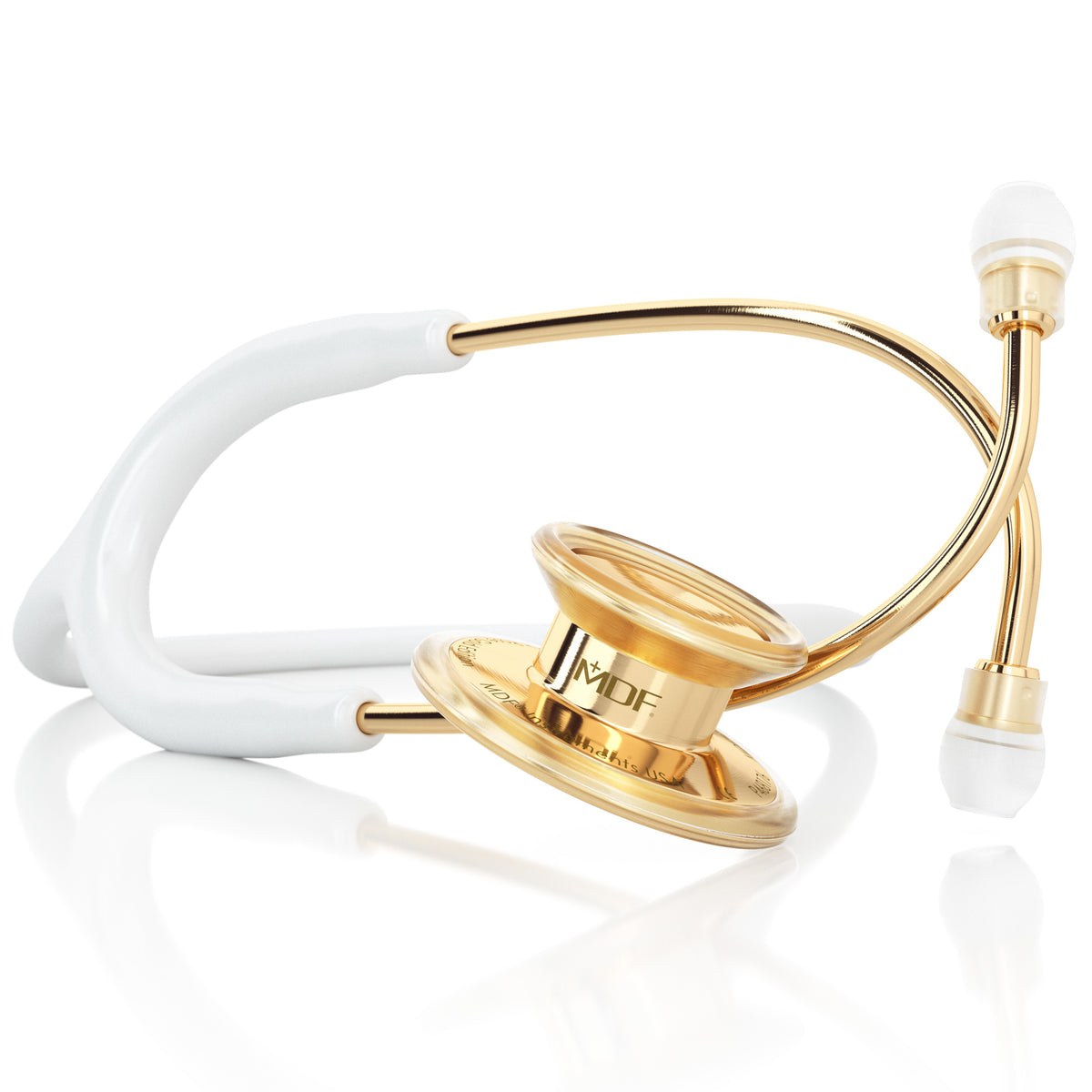 Stethoscope MDF Instruments MD One Stainless Steel Adult Dual Head Gold and White