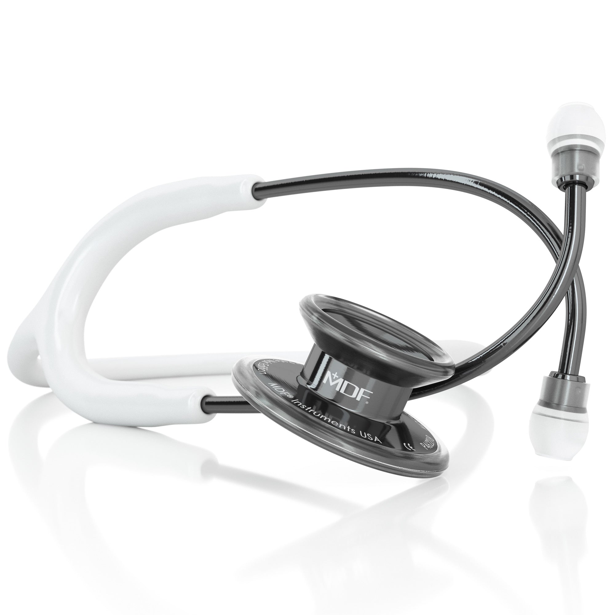 Stethoscope MDF Instruments MD One Stainless Steel Adult Dual Head Perla Noire and White