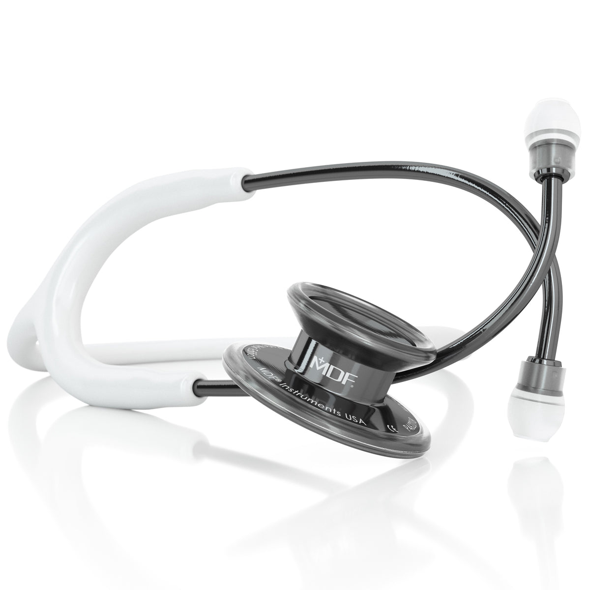 Stethoscope MDF Instruments MD One Stainless Steel Adult Dual Head Perla Noire and White