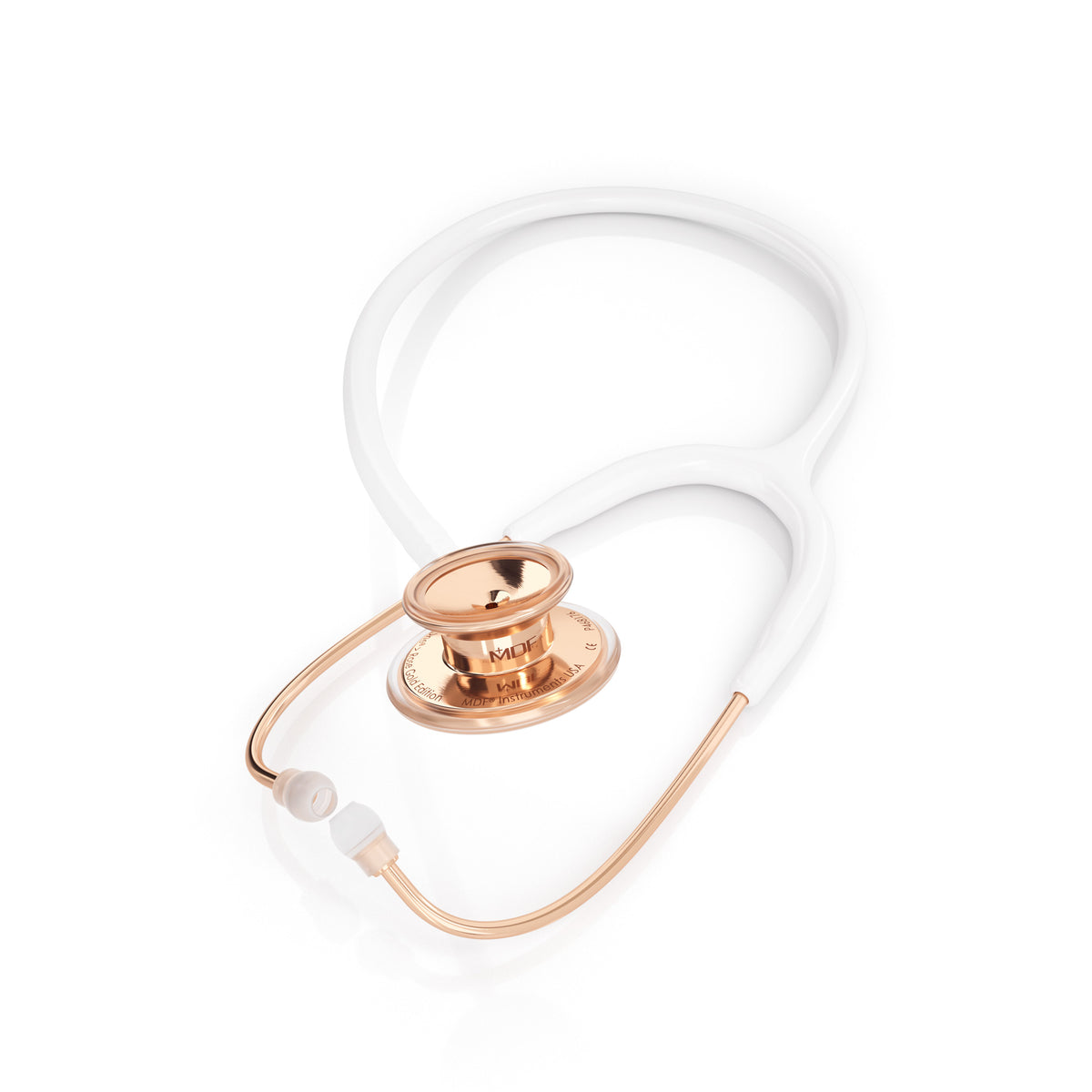 Stethoscope MDF Instruments MD One Stainless Steel Adult Dual Head Rose Gold and White
