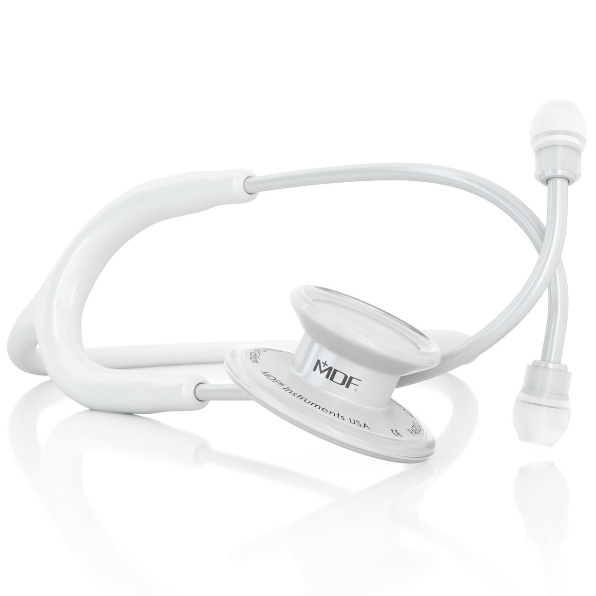 Stethoscope MDF Instruments MD One Stainless Steel Adult Dual Head WhiteOut All White