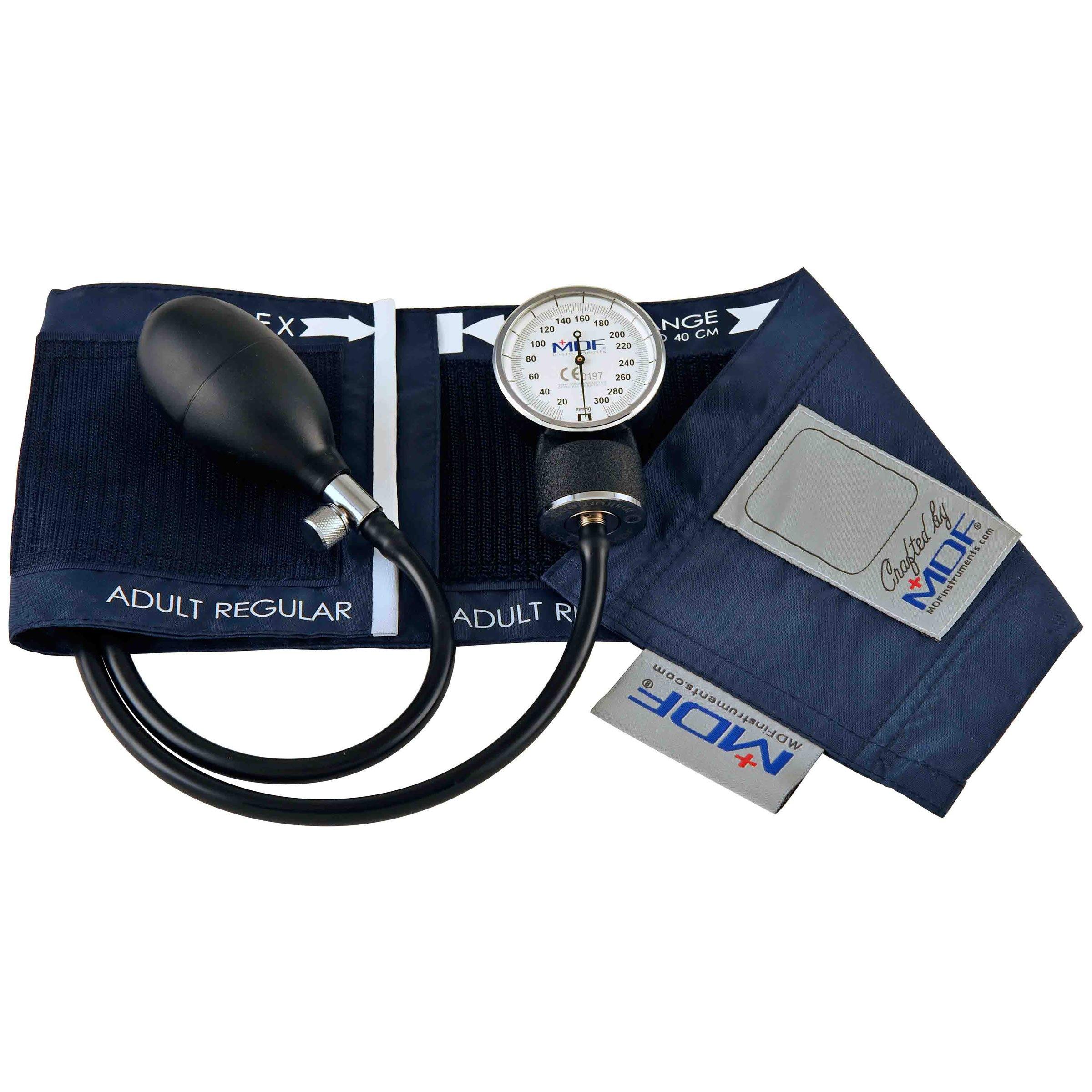 Sphygmomanometer MDF Instruments Calibra Navy Blue Pocket Aneroid Manual Blood Pressure Monitor
