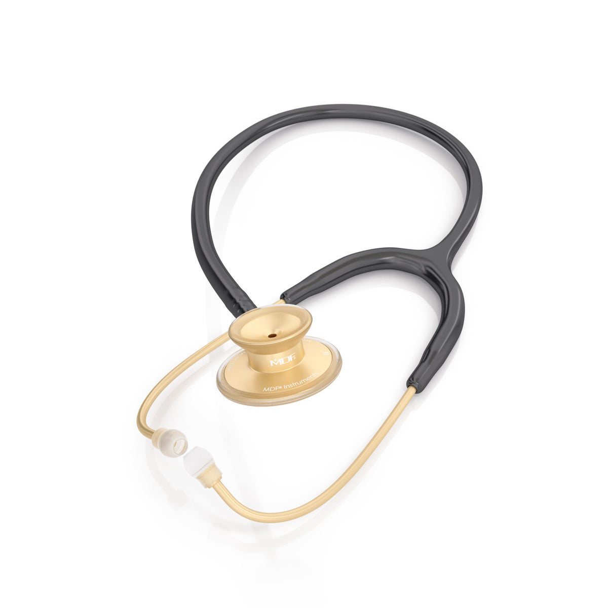 Stethoscope MDF Instruments Acoustica Lightweight Dual Head NoirNoir Black and Gold